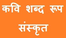 Kavi Shabd Roop in Sanskrit