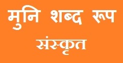 Muni Shabd Roop in Sanskrit